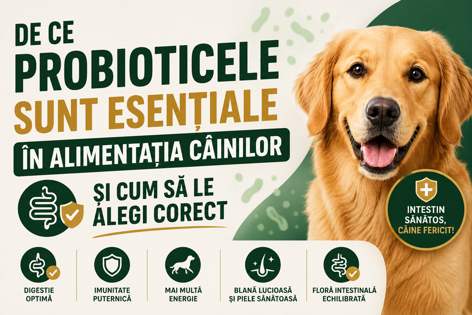 De ce probioticele sunt esențiale în alimentația câinilor - și cum să le alegi corect